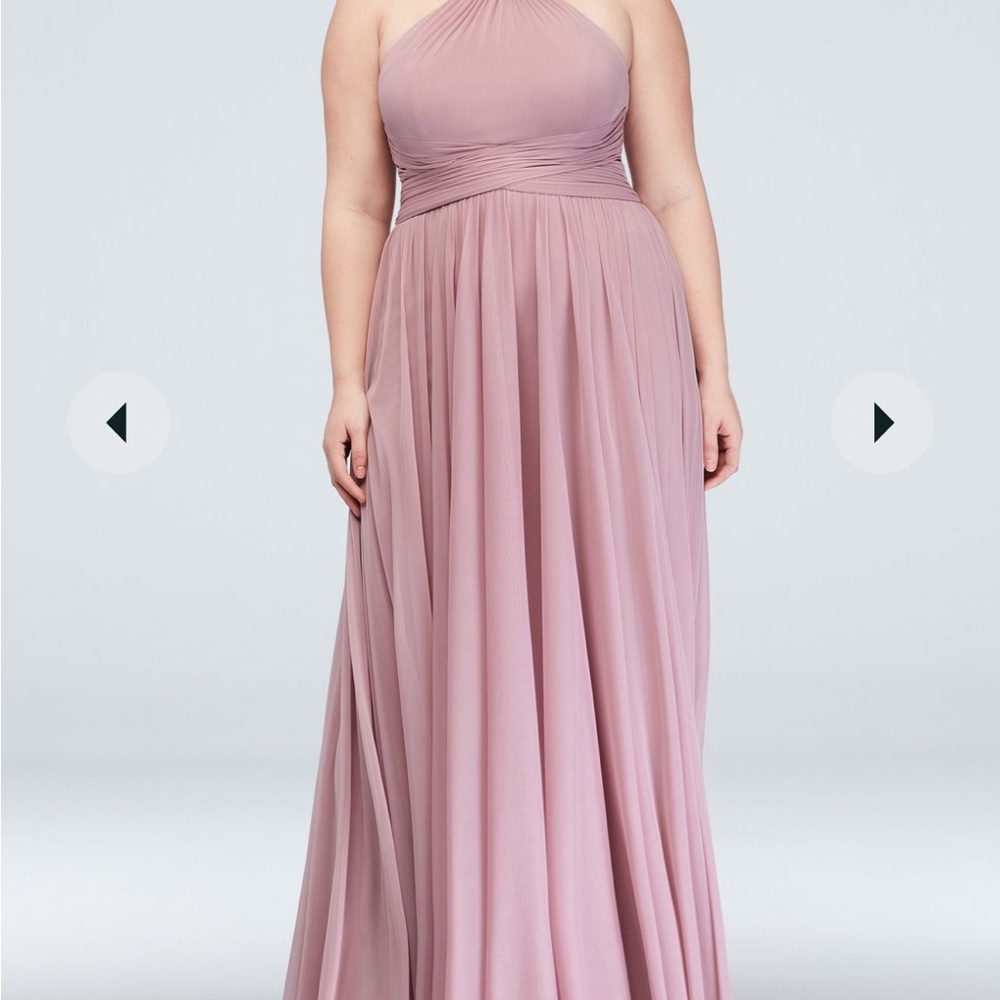 David's Bridal Halter Dress XS